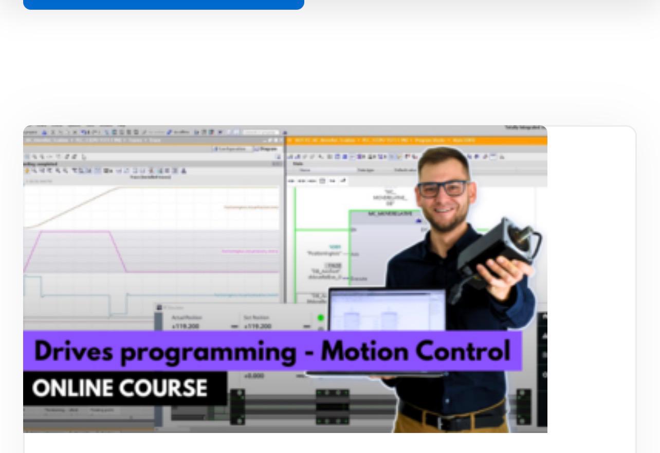 Servo Drives and VFDs Motion Control Programming for PLCs Training